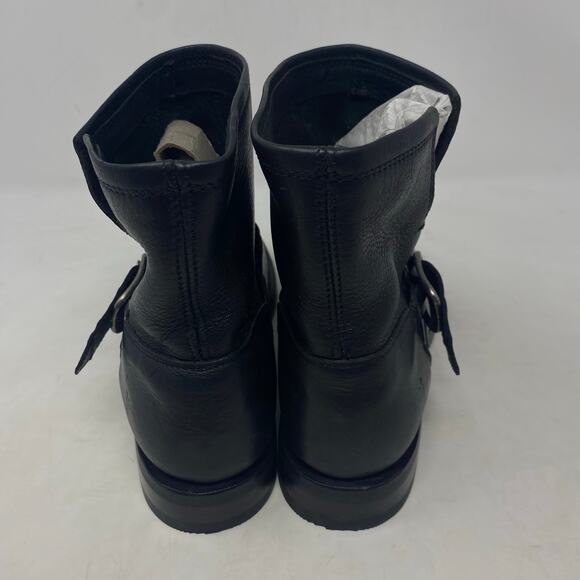 Frye Veronica Leather Booties Black Leather Moto Boot 8.5 - Picture 5 of 8